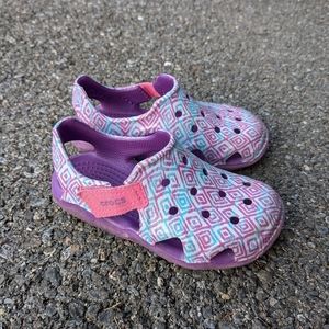 Girls Crocs, purple, size 10